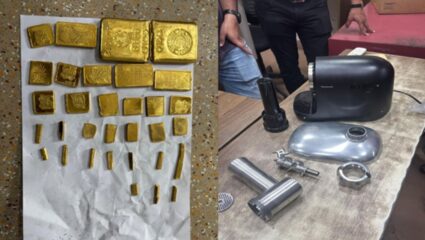 मुंबई एयरपोर्ट पर फिल्मी स्टाइल में तस्करी, ग्राइंडर मशीन में छिपाकर लाए 2.89 करोड़ का सोना