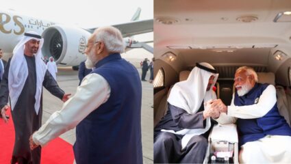 एयरपोर्ट पहुंचकर PM मोदी ने किया UAE के राष्ट्रपति का स्वागत, 2 घंटे की यात्रा के पीछे क्या है ‘बड़ा एजेंडा’?
