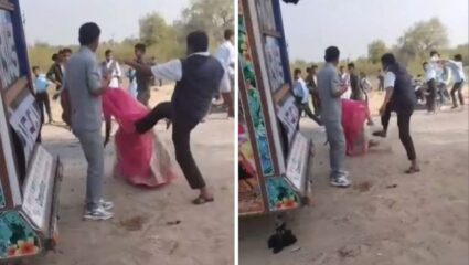 राजस्थानी डांस के दौरान महिला को एक शख्स ने पीछे से मारी लात, वायरल वीडियो ने महिलाओं की सुरक्षा पर उठाए सवाल