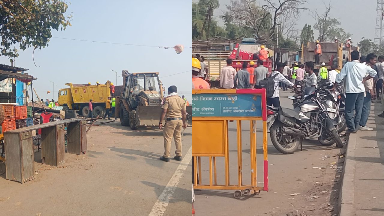 जान गंवाने के बाद जागी सरकार; भिडी में कई मौतों के बाद सर्विस रोड पर चला प्रशासन का बुलडोजर