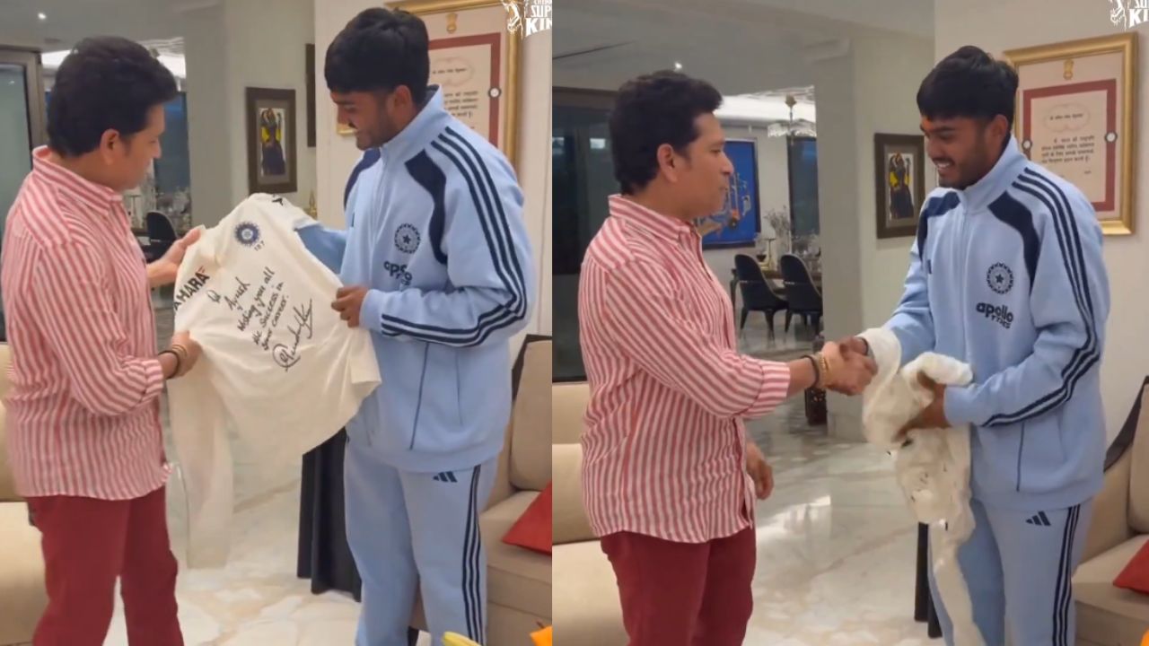 विश्व कप जीतने के बाद स्वदेश लौटे कप्तान आयुष म्हात्रे, ‘मास्टर ब्लास्टर’ ने दिया ये खास गुरुमंत्र- VIDEO