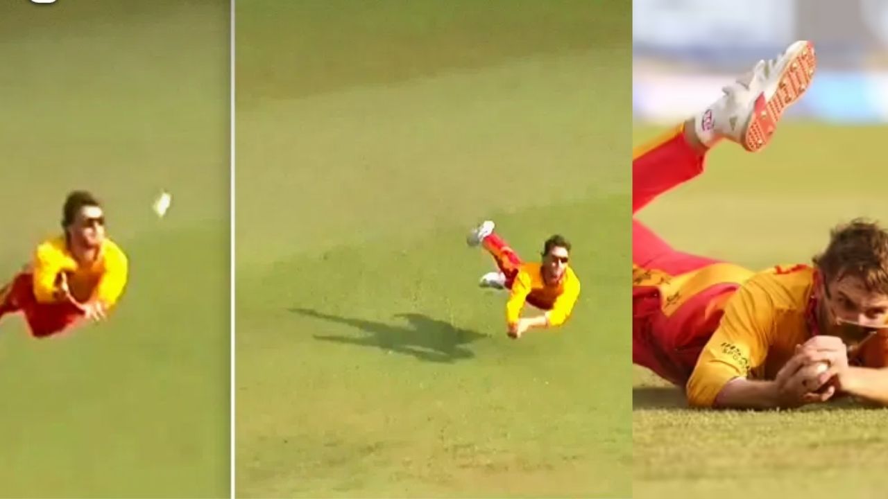 हवा में चीते की तरह मारी छलांग…लपक लिया नामुमकिन सा कैच, ZIM के खिलाड़ी ने पकड़ा कैच ऑफ द टूर्नामेंट- VIDEO