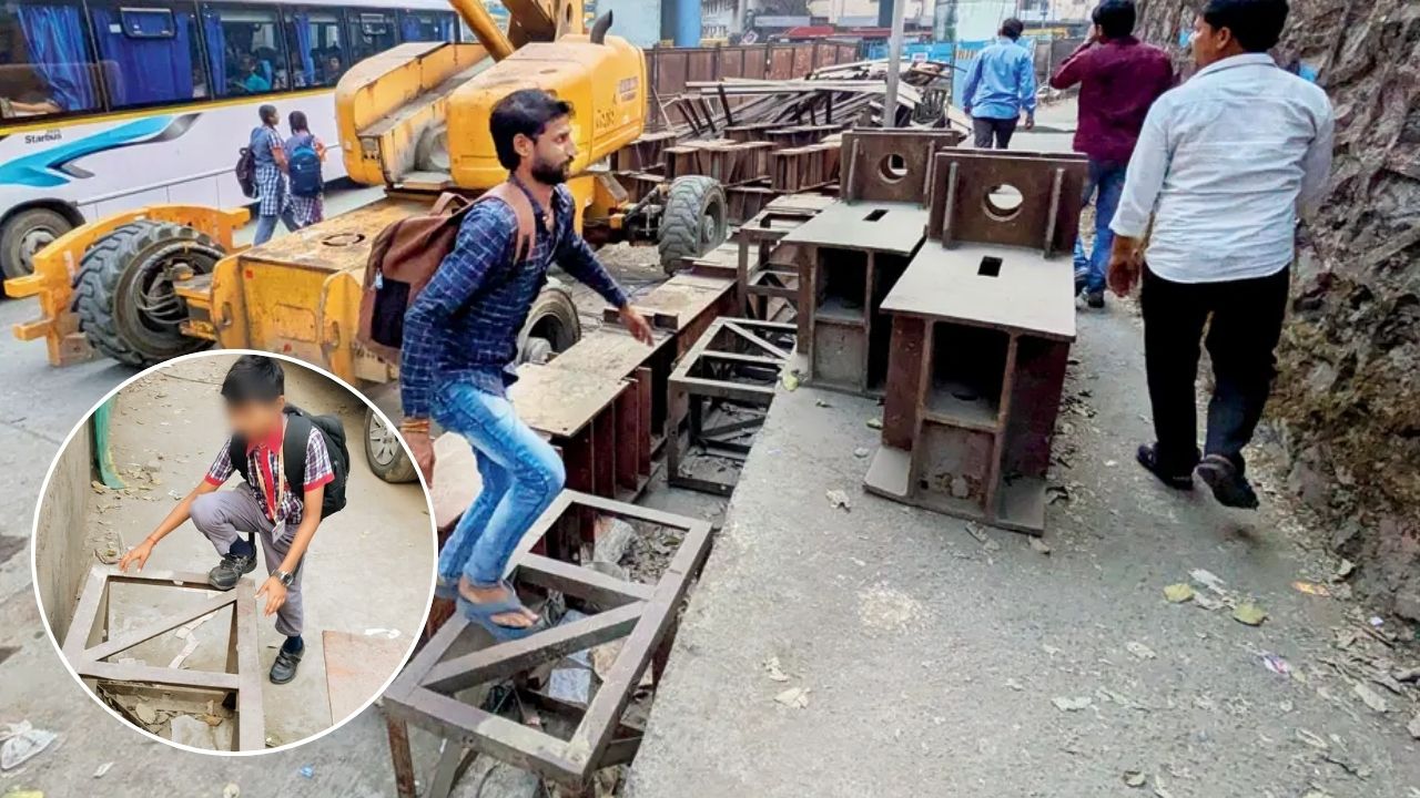 Mumbai: विकास या विनाश? मेट्रो के काम ने छीना बच्चों का फुटपाथ, गांधीनगर जंक्शन बना ‘डेथ ट्रैप’