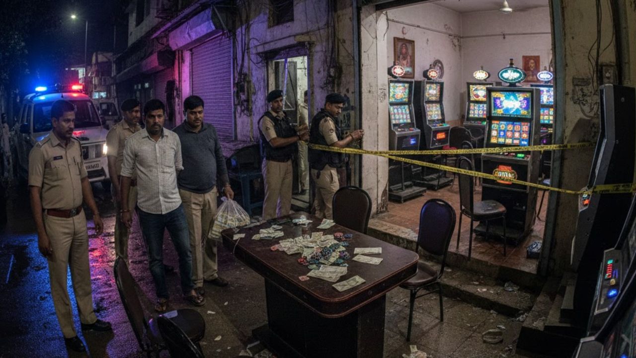 नागपुर में ‘मिनी कसीनो’ का भंडाफोड़: रेलवे क्रॉसिंग के पास चल रहा था जुए का बड़ा खेल, 17 स्लॉट मशीनें जब्त!