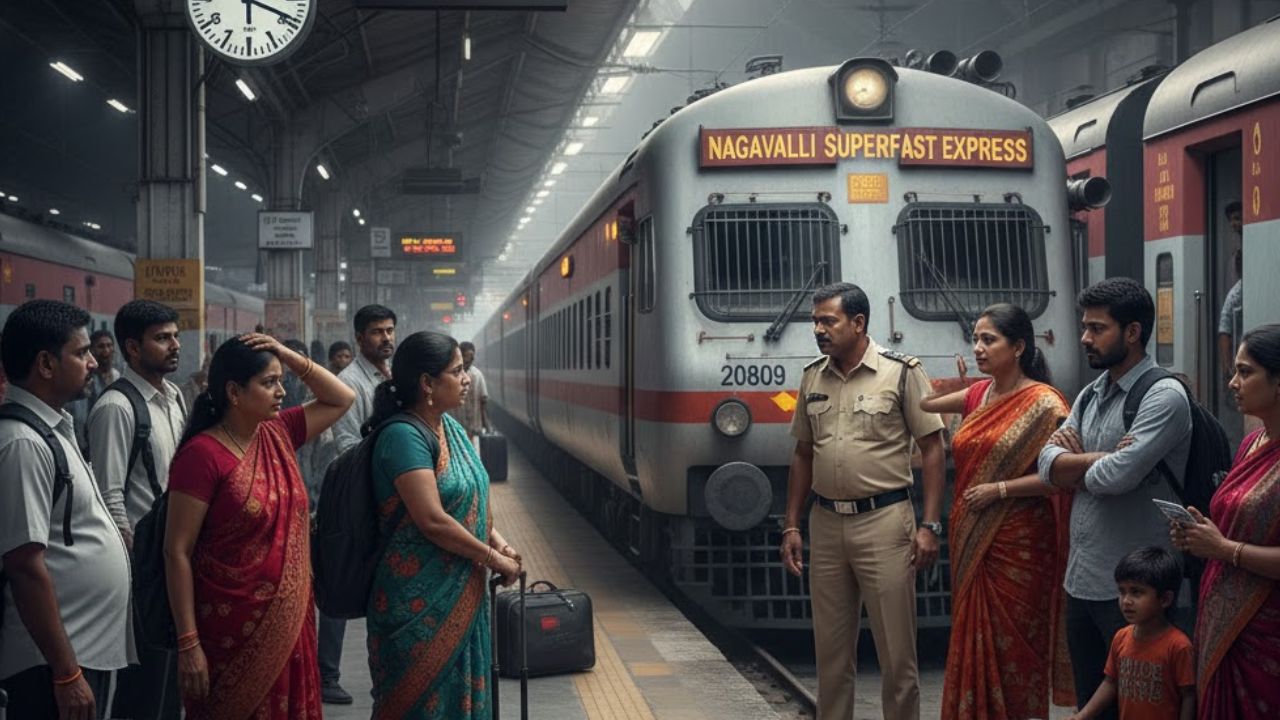 बिना डिब्बे के प्लेटफॉर्म पर पहुंची ट्रेन, 3AC टिकट वाले यात्रियों के उड़ गए होश