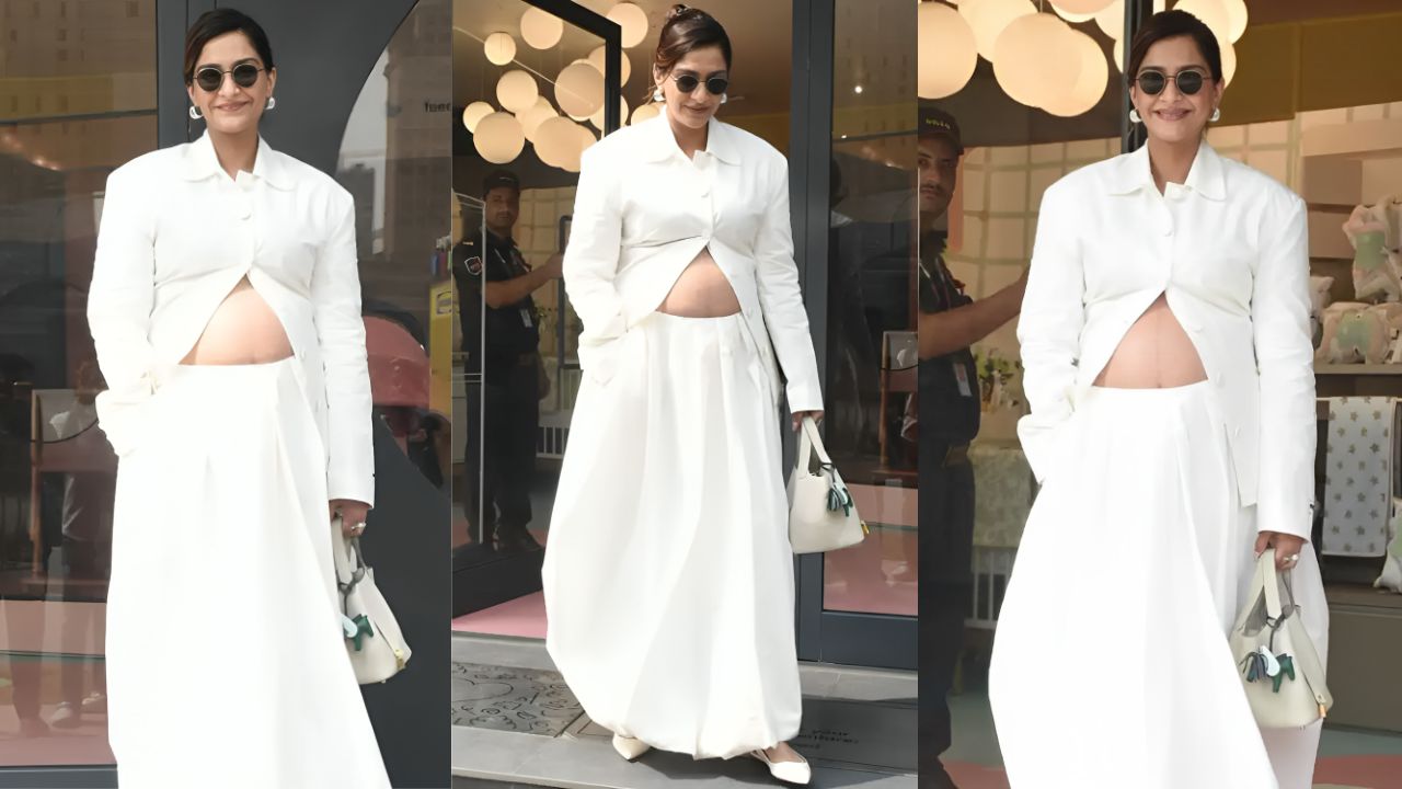 Sonam Kapoor Pregnancy: ब्लैक चश्मा, व्हाइट ड्रेस और प्यारी मुस्कान, सोनम कपूर ने फ्लॉन्ट किया बेबी बंप