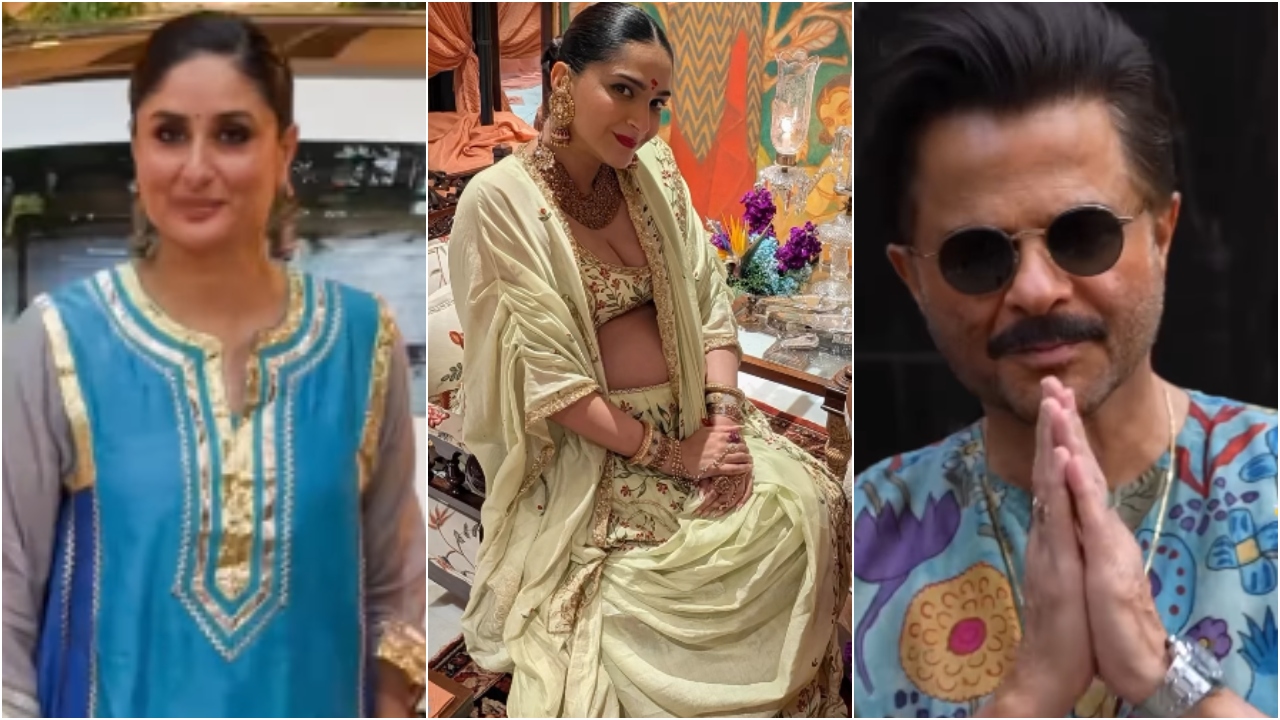 Sonam Kapoor की गोदभराई में चमका कपूर खानदान, पिता की स्टाइलिश एंट्री पर टिकी निगाहें, करीना ने यूं लूटी महफिल