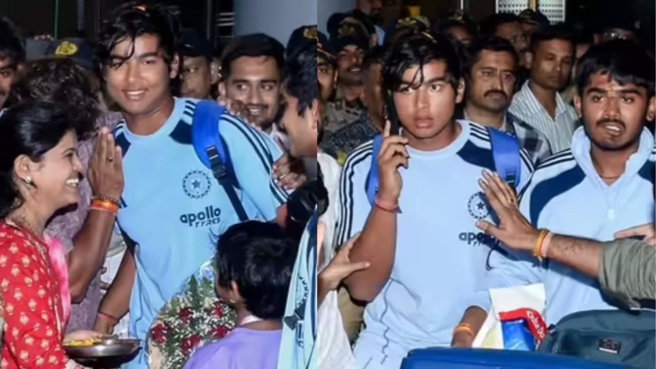 अंडर-19 वर्ल्ड कप के ‘शेरों’ की घर वापसी, एयरपोर्ट पर हुआ भव्य स्वागत, जानिए आयुष म्हात्रे की मां ने क्या कहा?