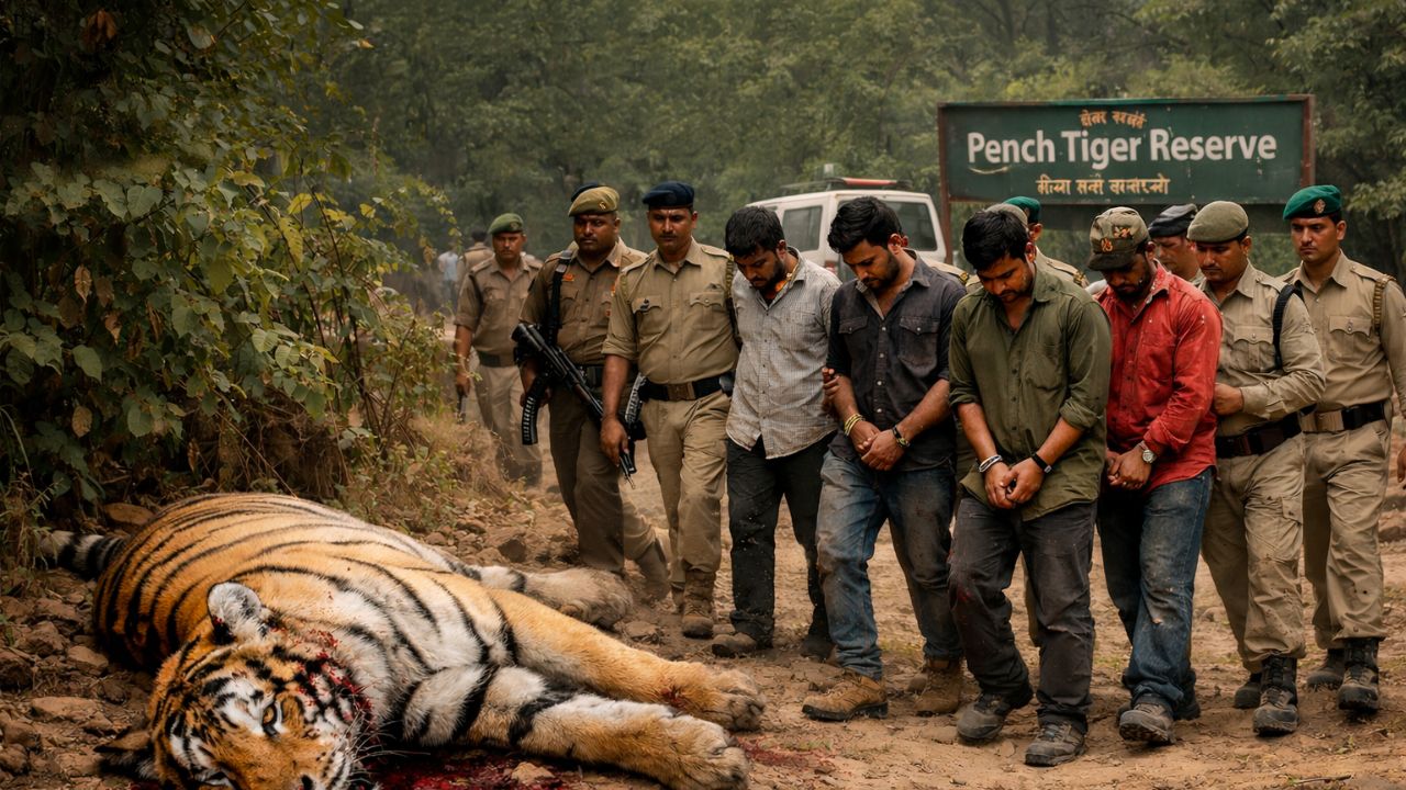 पेंच टाइगर रिजर्व में बाघ के शिकारियों पर कानून का हंटर, रामटेक कोर्ट ने 6 दोषियों को सुनाई कड़ी जेल की सजा