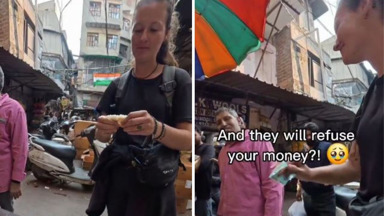 विदेशी लड़की से पैसे लेने से किया इनकार, छोले-कुल्चे वाले दुकानदार की दरियादिली का वीडियो वायरल