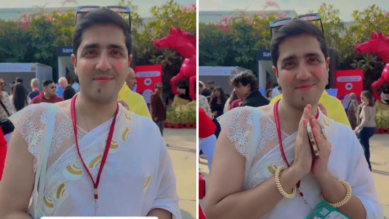 जयपुर लिटरेचर फेस्टिवल में साड़ी पहनकर पहुंचे युवक ने छेड़ी नई बहस; वीडियो हुआ वायरल