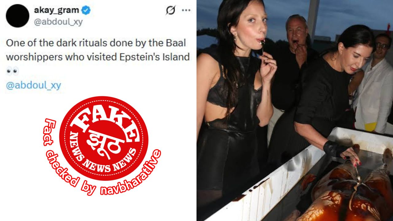 एपस्टीन फाइल्स के नाम पर भयावह तस्वीर वायरल, खून से सनी लाश का स्वाद चखती दिखीं महिलाएं; जानिए इसकी सच्चाई