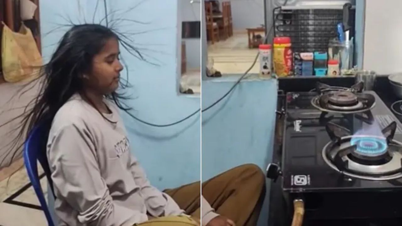 महिला ने बिना माचिस या लाइटर के अपनी उंगली से गैस जलाई, वायरल वीडियो ने चौंकाया इंटरनेट