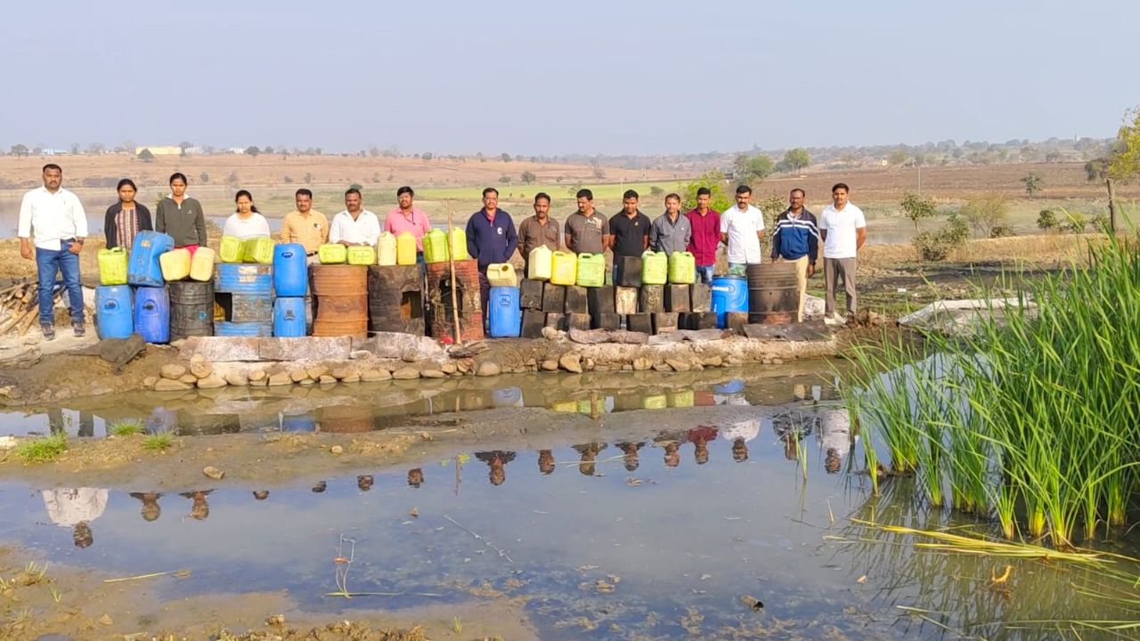 वाशिम में अवैध हाथ भट्टियों पर बड़ी कार्रवाई, 95 हजार का मुद्देमाल जब्त; 5 मामले दर्ज