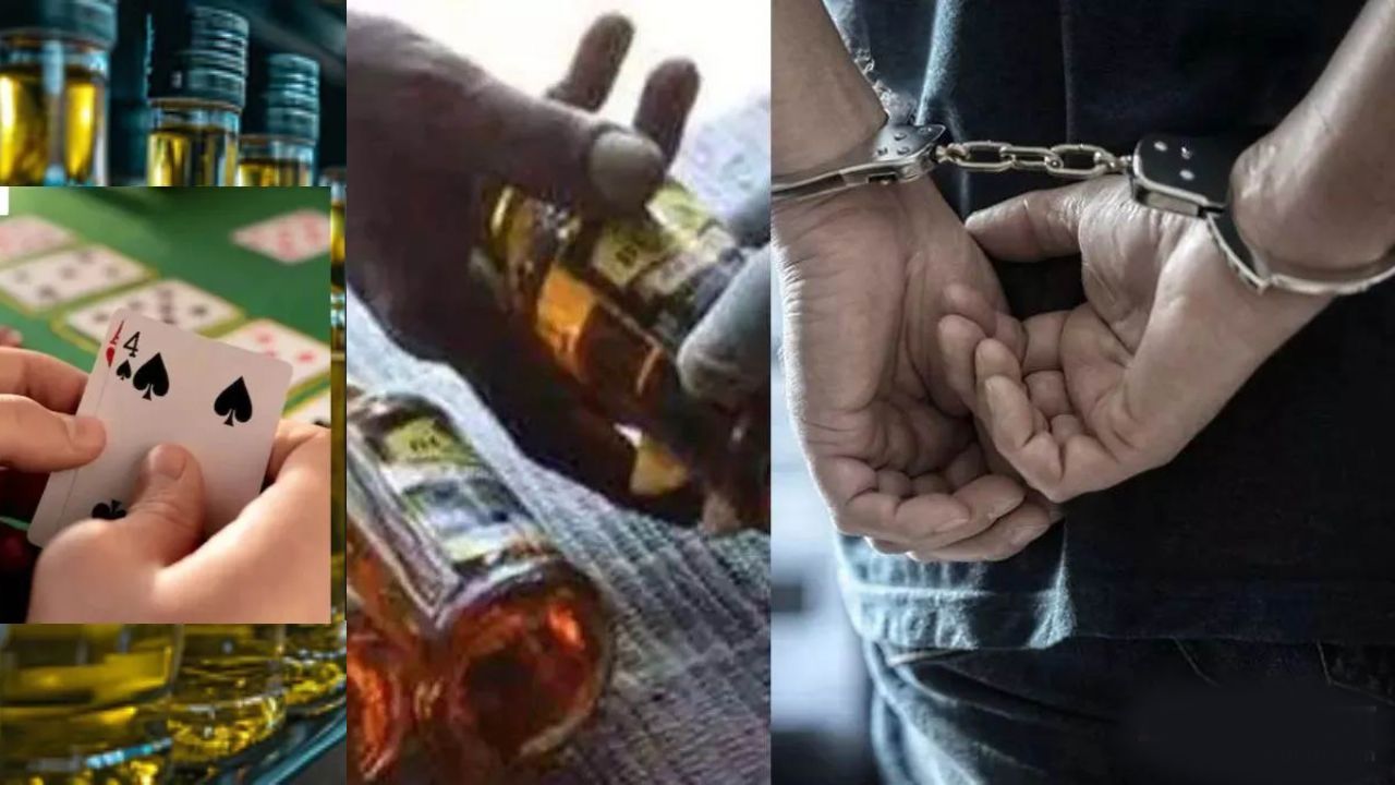 जुआ-सट्टा और शराब माफियाओं पर वार, भंडारा में पुलिस की सख्त कार्रवाई; 9900 रुपये का माल जब्त