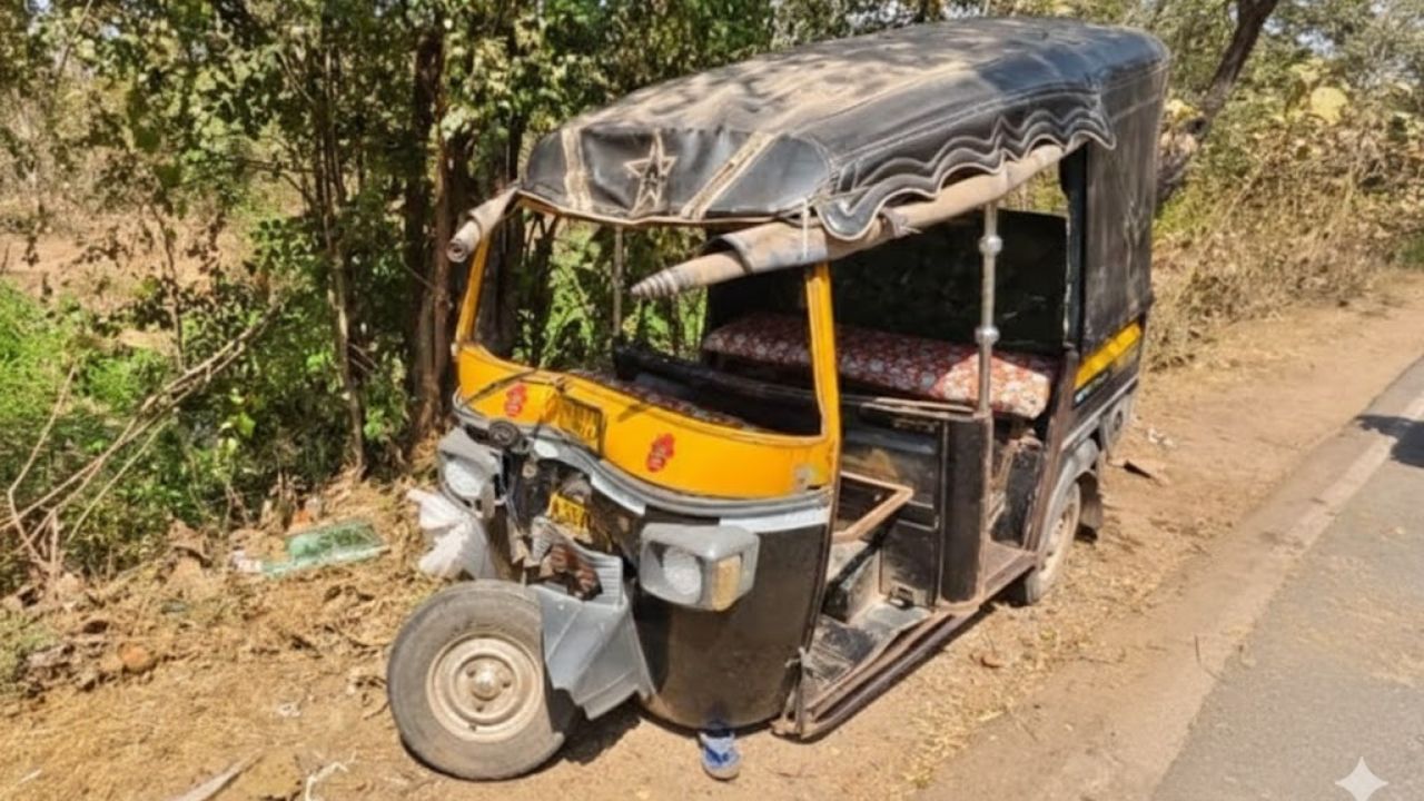 गड़चिरोली में सड़क दुर्घटना, अज्ञात वाहन ने ऑटो को मारी टक्कर, पुलिस जांच में जुटी