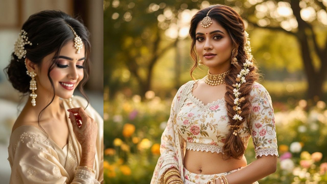 Hairstyle Ideas: वेडिंग सीजन में मांगटीका के साथ ट्राई करें ये लेटेस्ट हेयरस्टाइल्स, आप पर ठहर जाएगी हर नजर!