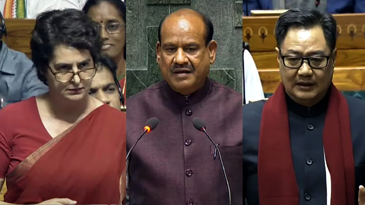 प्रियंका गांधी ने उकसाया…तो कांग्रेस सांसदों ने ओम बिरला को दी गालियां, किरेन रिजिजू का विपक्ष पर बड़ा आरोप