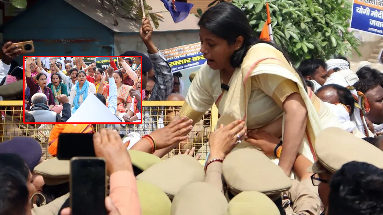 पहले मोदी के गढ़ में तांडव…अब योगी की नाक के नीचे बवाल, फिर पुलिस से भिड़ीं सपा की ‘बागी’ विधायक पल्लवी पटेल