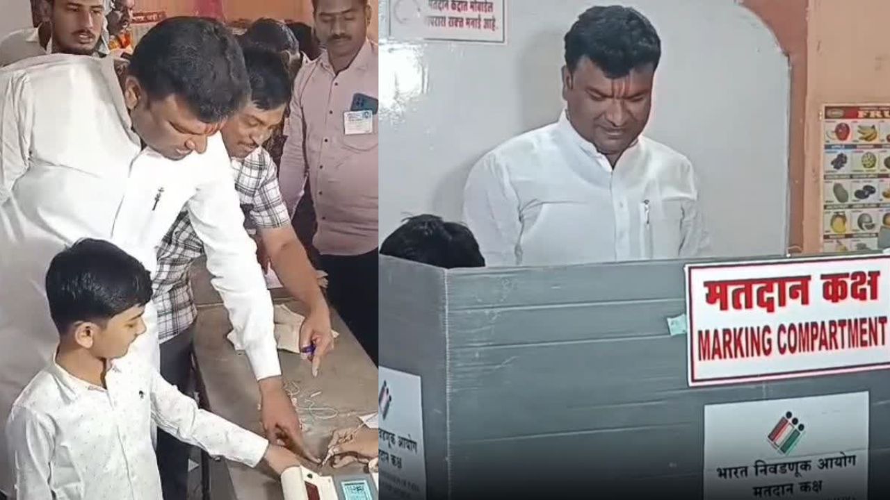 जिला परिषद चुनाव में बड़ा विवाद, ईवीएम बटन बेटे से दबवाया? विधायक भुमरे का वीडियो वायरल